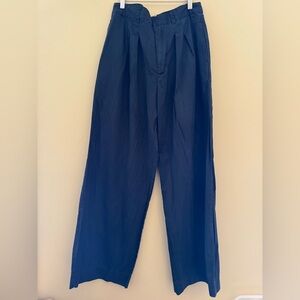 Universal Thread Wide Leg Navy Pleated Trousers
